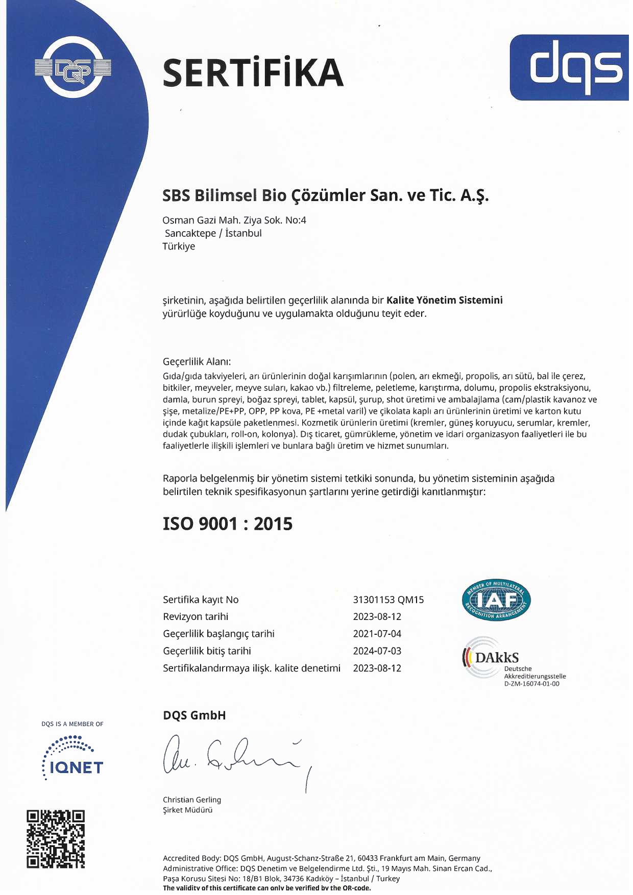 ISO 9001 Sertifikasi