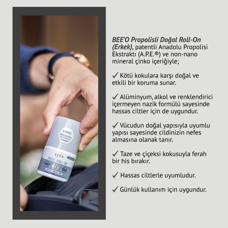 BEEO Propolisli Doğal Roll-on Erkek
