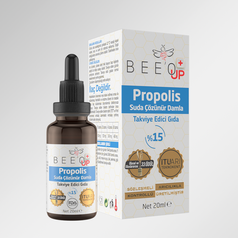 BEEO UP Propolis Suda Çözünür Damla (%15)