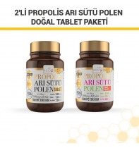 2'li Propolis Arı Sütü Polen Doğal Tablet Paketi