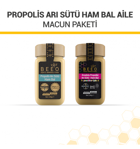 Propolis Arı Sütü Ham Bal Aile Macun Paketi