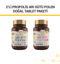 2'li Propolis Arı Sütü Polen Doğal Tablet Paketi